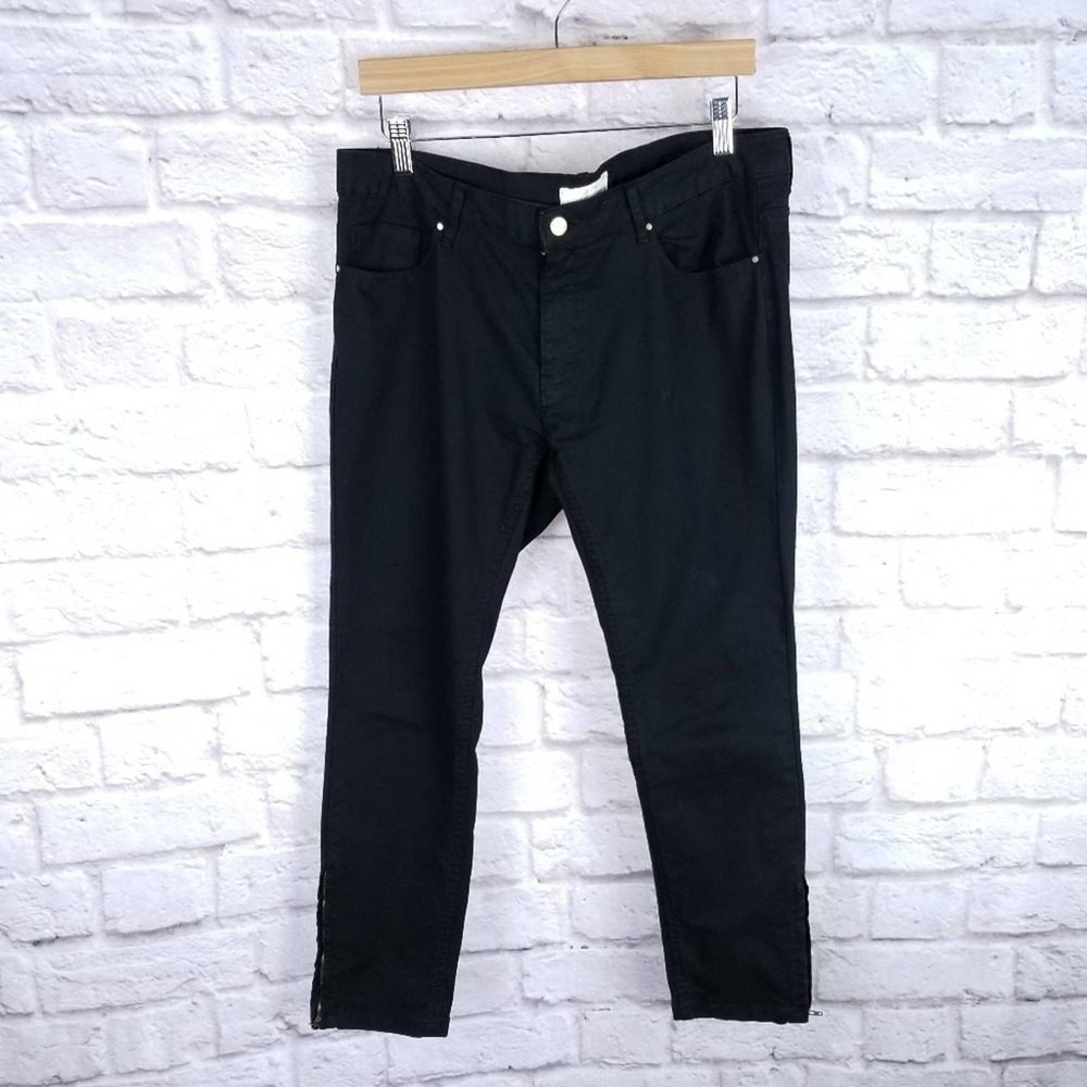 Zara Basic black jeans size 10 ankle zip